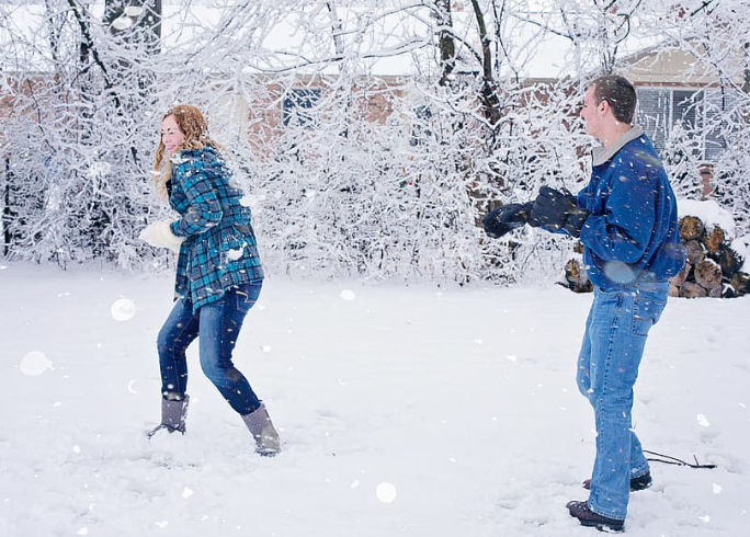 Snowball Fight & Snowman Making